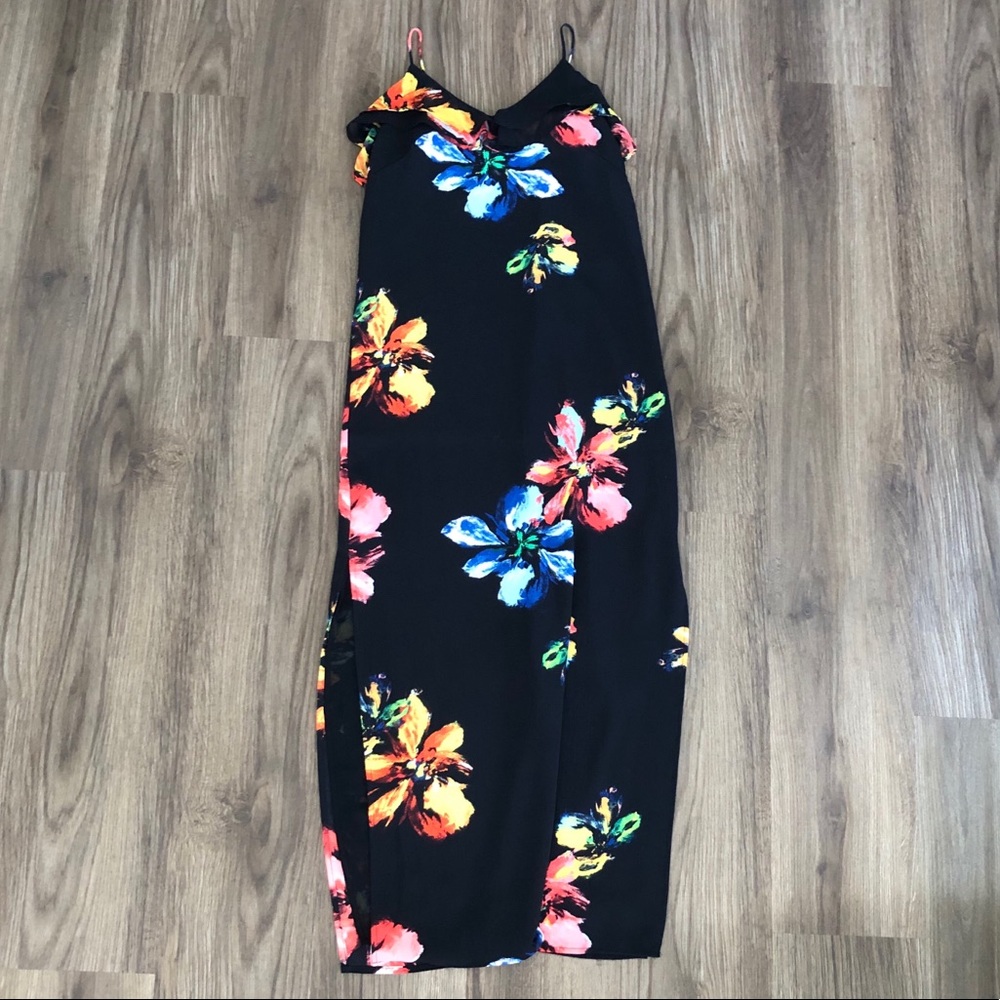 Floral Black Maxi Dress